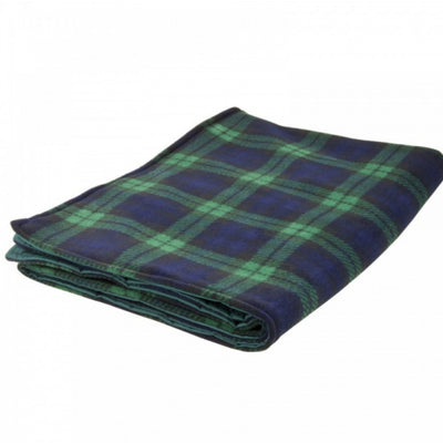 Water Resistant Cosy Fleece Blanket – Black Watch Tartan