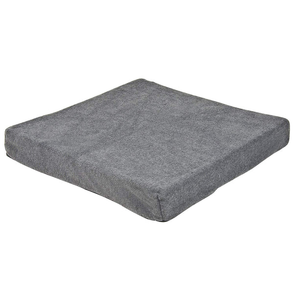 Fleece Wheelchair Cushion - Charcoal Grey and Teal