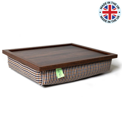 Luxury Dogtooth Lap Tray With Bean Bag